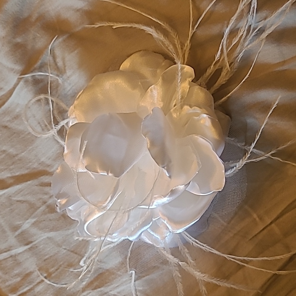 Silk bridal hair piece
